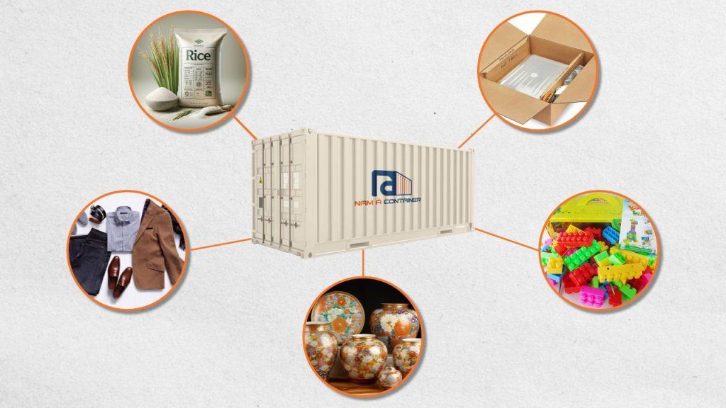 Các loại hàng hóa được vận chuyển bằng container khô